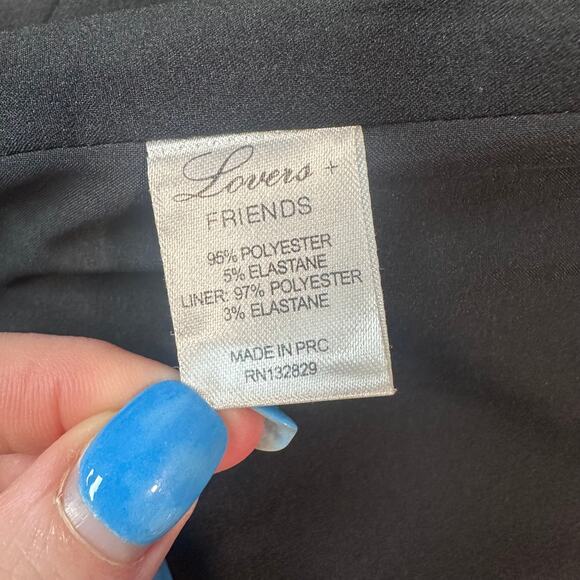 REVOLVE Lovers + Friends Soul Maxi Dress Square Neck Cut-Out Backless Gown Black - Picture 13 of 16